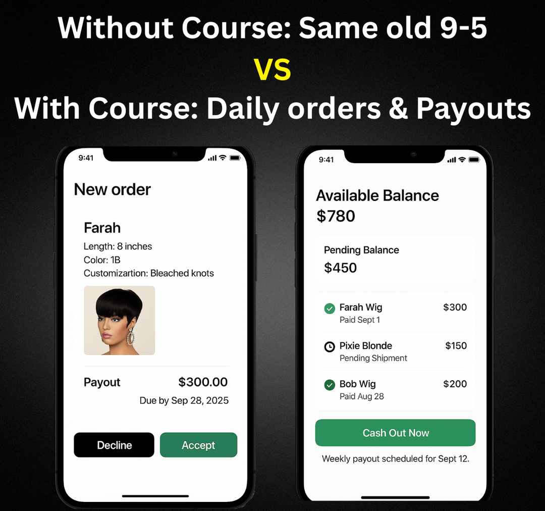Earn like a pro! Enjoy a beginner-friendly wig designer course and earn up to 108k annually after completion.
